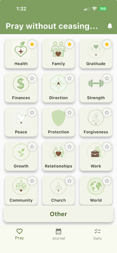 Without Ceasing Main Screen